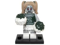 LEGO part Zombie Cheerleader, Series 14 (Complete Set with Stand and Accessories) col14-8