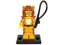LEGO part Tiger Woman, Series 14 (Complete Set with Stand and Accessories) col14-9
