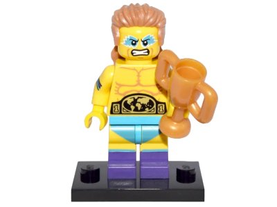 LEGO onderdeel Wrestling Champion, Series 15 (Complete Set with Stand and Accessories) (col15-14)
