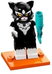 LEGO part Cat Costume Girl, Series 18 (Complete Set with Stand and Accessories) col18-12