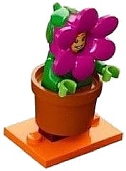 LEGO onderdeel Flowerpot Girl, Series 18 (Complete Set with Stand and Accessories) (col18-14)