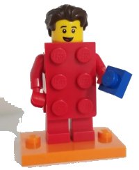 LEGO onderdeel Brick Suit Guy, Series 18 (Complete Set with Stand and Accessories) col18-2