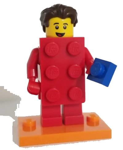 LEGO onderdeel Brick Suit Guy, Series 18 (Complete Set with Stand and Accessories) (col18-2)