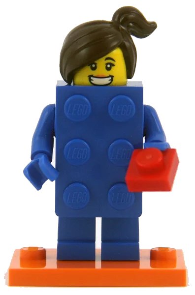 LEGO onderdeel Brick Suit Girl, Series 18 (Complete Set with Stand and Accessories) (col18-3)