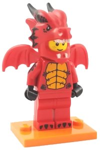 LEGO part Dragon Suit Guy, Series 18 (Complete Set with Stand and Accessories) col18-7