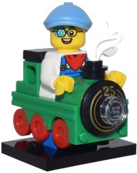 LEGO part Train Kid, Series 25 (Complete Set with Stand and Accessories) col25-10