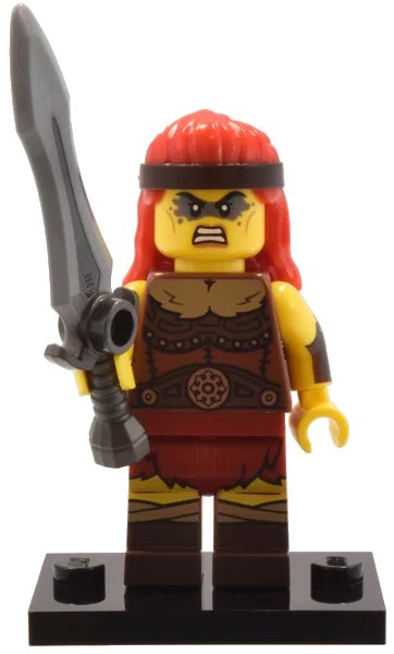 LEGO onderdeel Fierce Barbarian, Series 25 (Complete Set with Stand and Accessories) (col25-11)