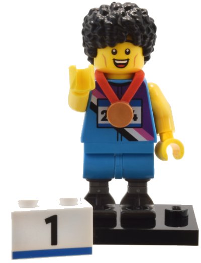 LEGO part Sprinter, Series 25 (Complete Set with Stand and Accessories) (col25-4)
