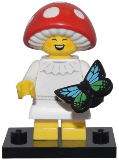 LEGO onderdeel Mushroom Sprite, Series 25 (Complete Set with Stand and Accessories) (col25-6)