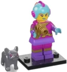 LEGO onderdeel Retro Space Heroine, Series 26 (Complete Set with Stand and Accessories) (col26-4)