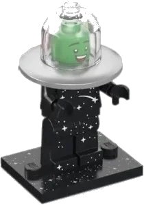 LEGO onderdeel Flying Saucer Costume Fan, Series 26 (Complete Set with Stand and Accessories) (col26-7)