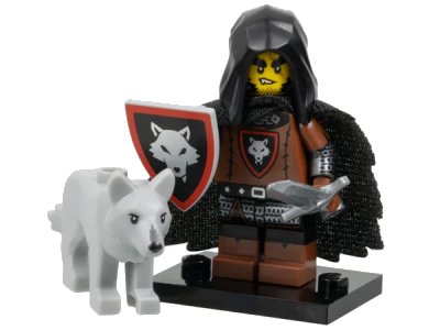 LEGO onderdeel Wolfpack Beastmaster, Series 27 (Complete Set with Stand and Accessories) (col27-2)