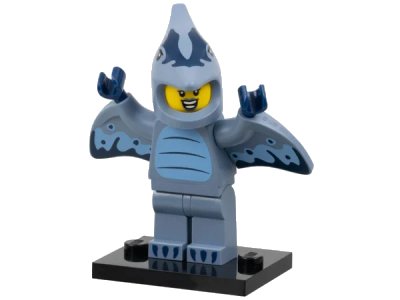 LEGO onderdeel Pterodactyl Costume Fan, Series 27 (Complete Set with Stand and Accessories) (col27-6)
