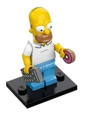 LEGO onderdeel Homer Simpson, The Simpsons, Series 1 (Complete Set with Stand and Accessories) (colsim-1)