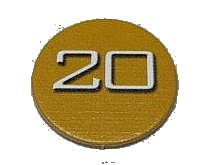 LEGO part BIONICLE Quest for Makuta: Adventure Game - Token, Rahi Tiger value 20 00747token30