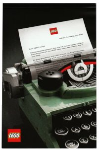 LEGO Ideas Typewriter Letter Booklet, LEGO part number 6371011