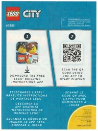 Flyer 2022 Set 60353 Insert - Building App Link and Instructions - North American Version, numero pezzo LEGO 6422944