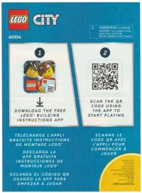 Flyer 2022 Set 60354 Insert - Building App Link and Instructions - North American Version, numero pezzo LEGO 6422946