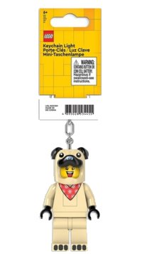 LEGO part LED Key Light Pug Guy Key Chain (LEDLITE) LGL-KE213H