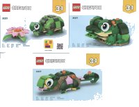LEGO part Tortuga con un Nenúfar 31377-1