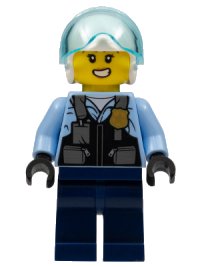 LEGO onderdeel Police Officer - Rooky Partnur, Jet Pilot with Dark Blue Pants cty1374