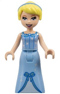 LEGO onderdeel Cinderella - Dress with Stars and Bow, Thick Hinge dp095a