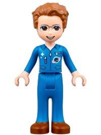 LEGO onderdeel Friends Julian - Blue Space Training Uniform frnd0521