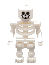 LEGO onderdeel Skeleton - Standard Skull, Bent Arms Horizontal Grip gen099