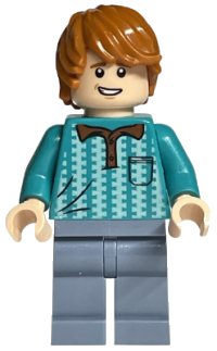 LEGO onderdeel Ron Weasley - Dark Turquoise Polo Shirt hp231