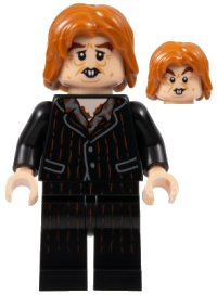 LEGO onderdeel Peter Pettigrew (Wormtail) - Black Suit, Light Nougat Hands hp351