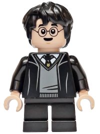 LEGO onderdeel Harry Potter - Hogwarts Robe, Black Tie, Surprised hp607