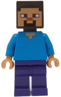 LEGO onderdeel Steve - Dark Purple Legs, Nougat Face min199