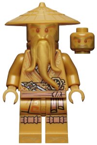 LEGO onderdeel Wu Sensei - 10th Anniversary Golden Ninja njo0658