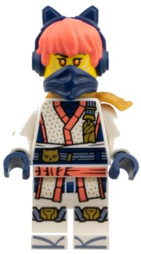 LEGO onderdeel Sora - Cat Headphones, Mask, Scabbard Armor with 1 Shoulder Pad njo1034
