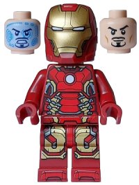 LEGO onderdeel Iron Man - Mark 43 Armor, Light Nougat Head sh0974