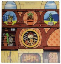 LEGO part Plastic 3D Backdrop with Hufflepuff Common Room Pattern 104684
