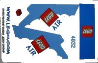 LEGO onderdeel Sticker Sheet for Set 4032-1 - LEGO Air (51625/4247817) 4032.1stk01