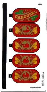 LEGO onderdeel Sticker Sheet for Set 40714 - (10106997/6475557) 40714stk01
