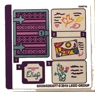 LEGO part Sticker Sheet for Set 41169 - (65539/6283077) (41169stk01)