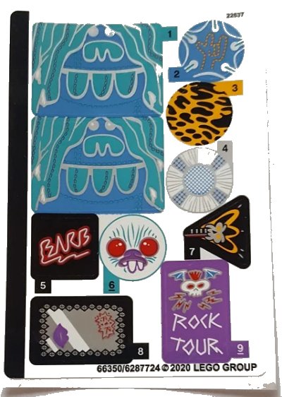 LEGO onderdeel Sticker Sheet for Set 41254 - (66350/6287724) (41254stk01)
