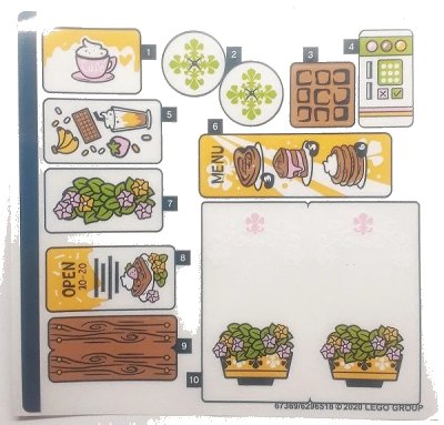 LEGO onderdeel Sticker Sheet for Set 41426 - (67369/6296518) (41426stk01)