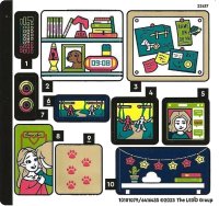 LEGO onderdeel Sticker Sheet for Set 41755 - (10101079/6416435) 41755stk01