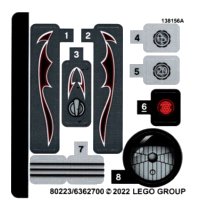 LEGO onderdeel Sticker Sheet for Set 42132 - (80223/6362700) 42132stk01