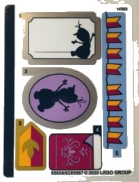 LEGO onderdeel Sticker Sheet for Set 43175, Sheet 1 - (65858/6285567) 43175stk01