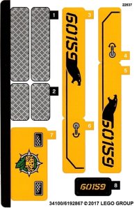 LEGO onderdeel Sticker Sheet for Set 60159 - (34100/6192867) 60159stk01
