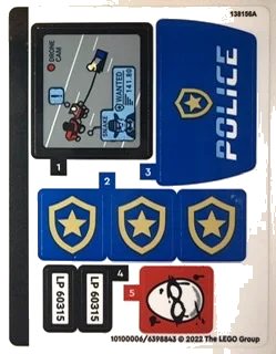 LEGO onderdeel Sticker Sheet for Set 60315 - (10100006/6398843) (60315stk01)