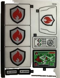 LEGO onderdeel Sticker Sheet for Set 60320 - (10100070/6399093) 60320stk01