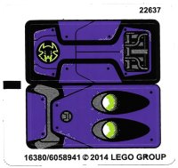 LEGO onderdeel Sticker Sheet for Set 70128 - (16380/6058941) 70128stk01