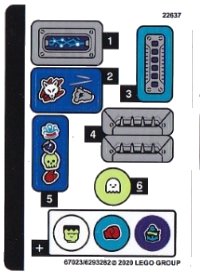 LEGO part Sticker Sheet for Set 70428 - (67023/6293282) 70428stk01