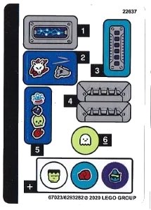 LEGO onderdeel Sticker Sheet for Set 70428 - (67023/6293282) (70428stk01)